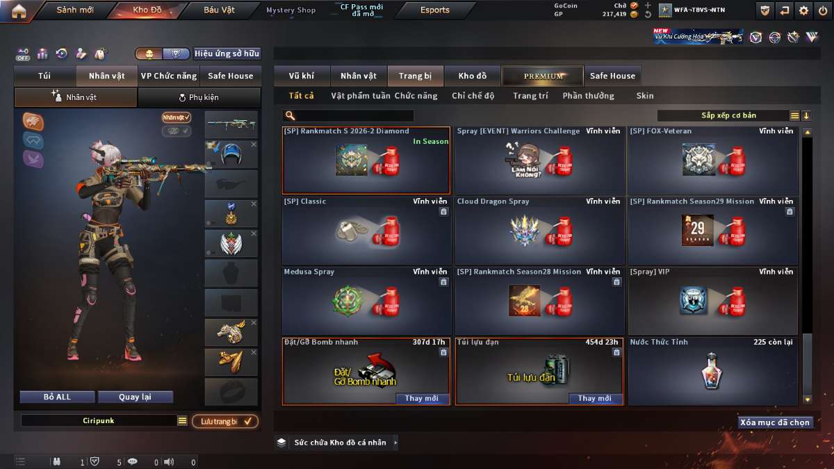 shop acc cf uy tin gia re